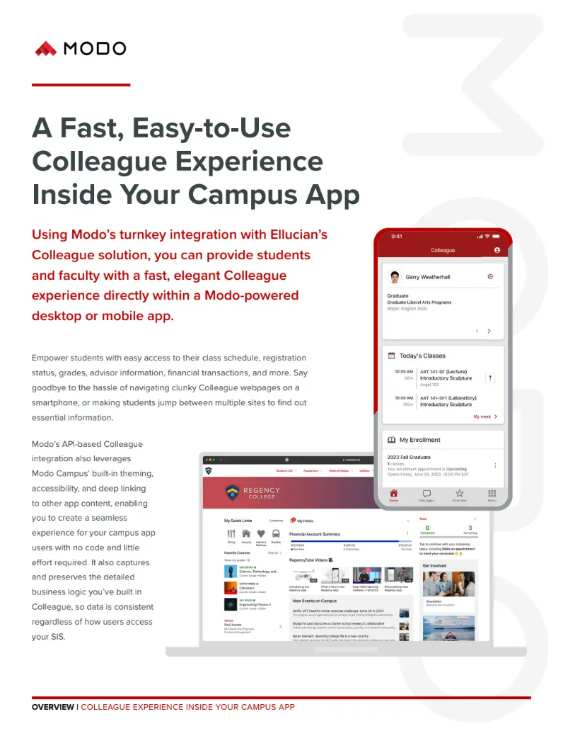 A Fast, Easy to Use Colleague Experience Inside Your Campus App