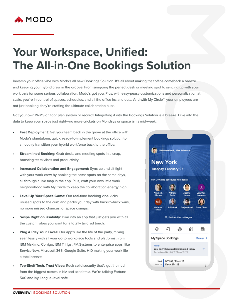 Bookings Solution Overview Solution Brief