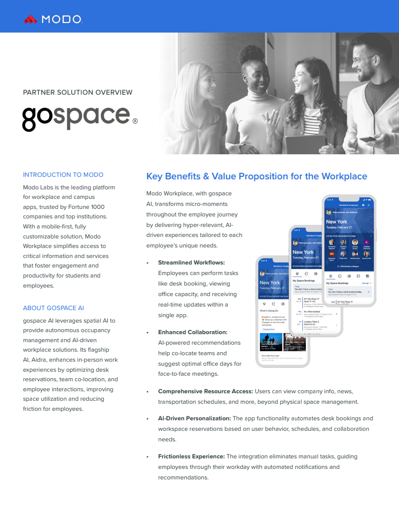 Modo + gospace AI Partner Solution Brief Modo + gospace AI Partner Solution Brief