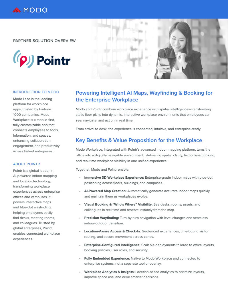 Modo Pointr Partner Solution Brief