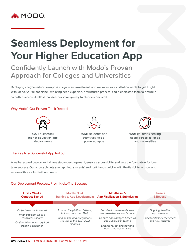 Seamless Deployment for Your Higher Education App